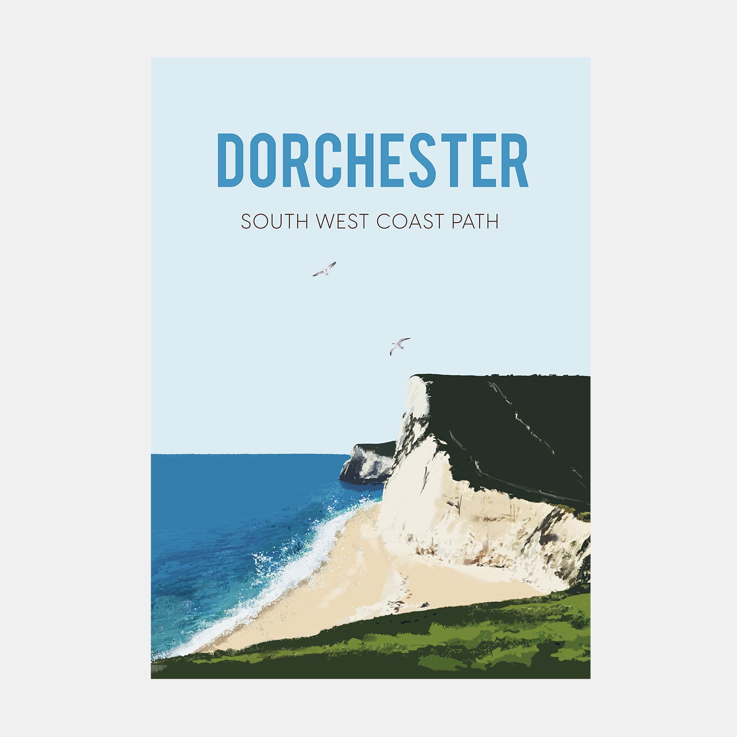 Dorchester Coastal Path Art Print