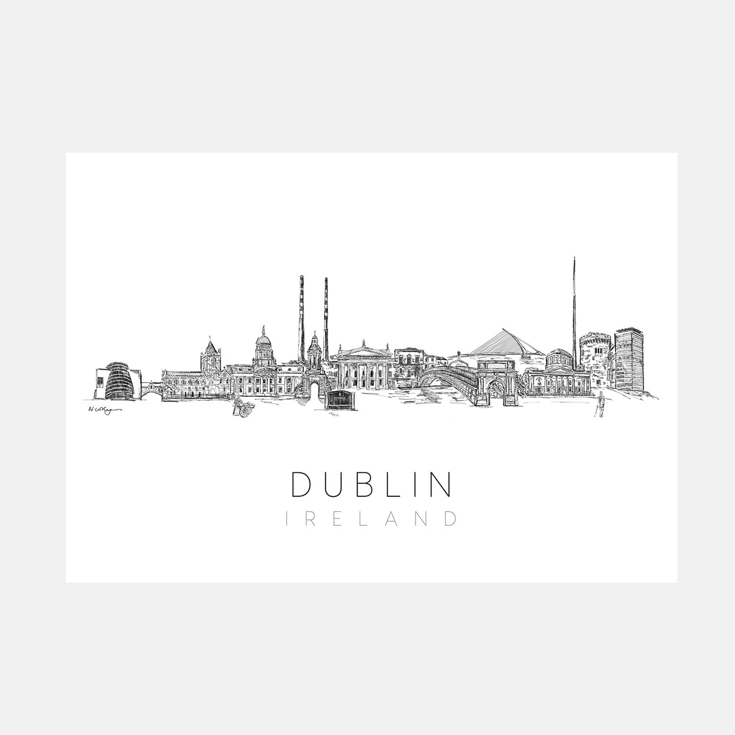 Dublin skyline print