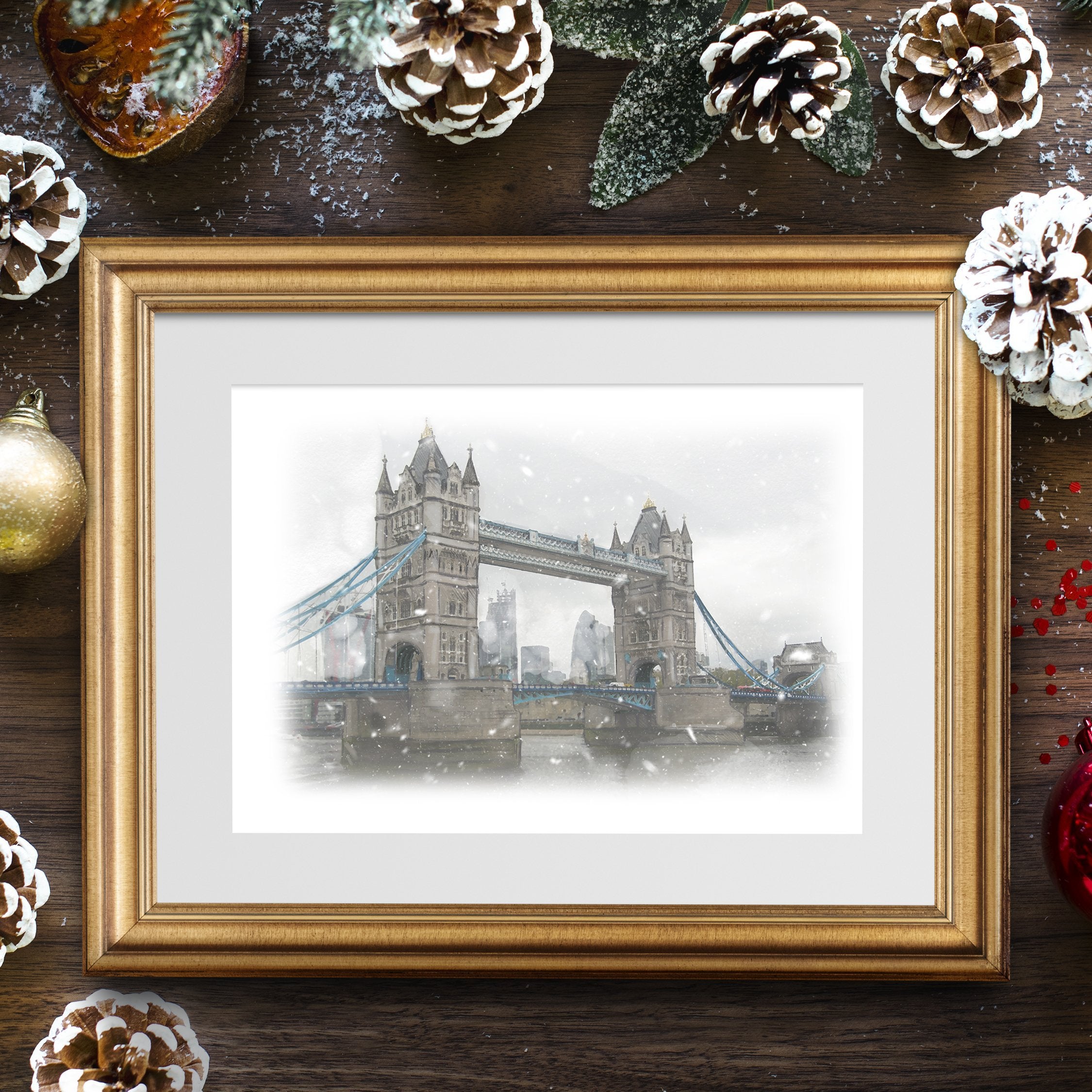 Tower Bridge in the Snow Art Print | Natalie Ryan Design