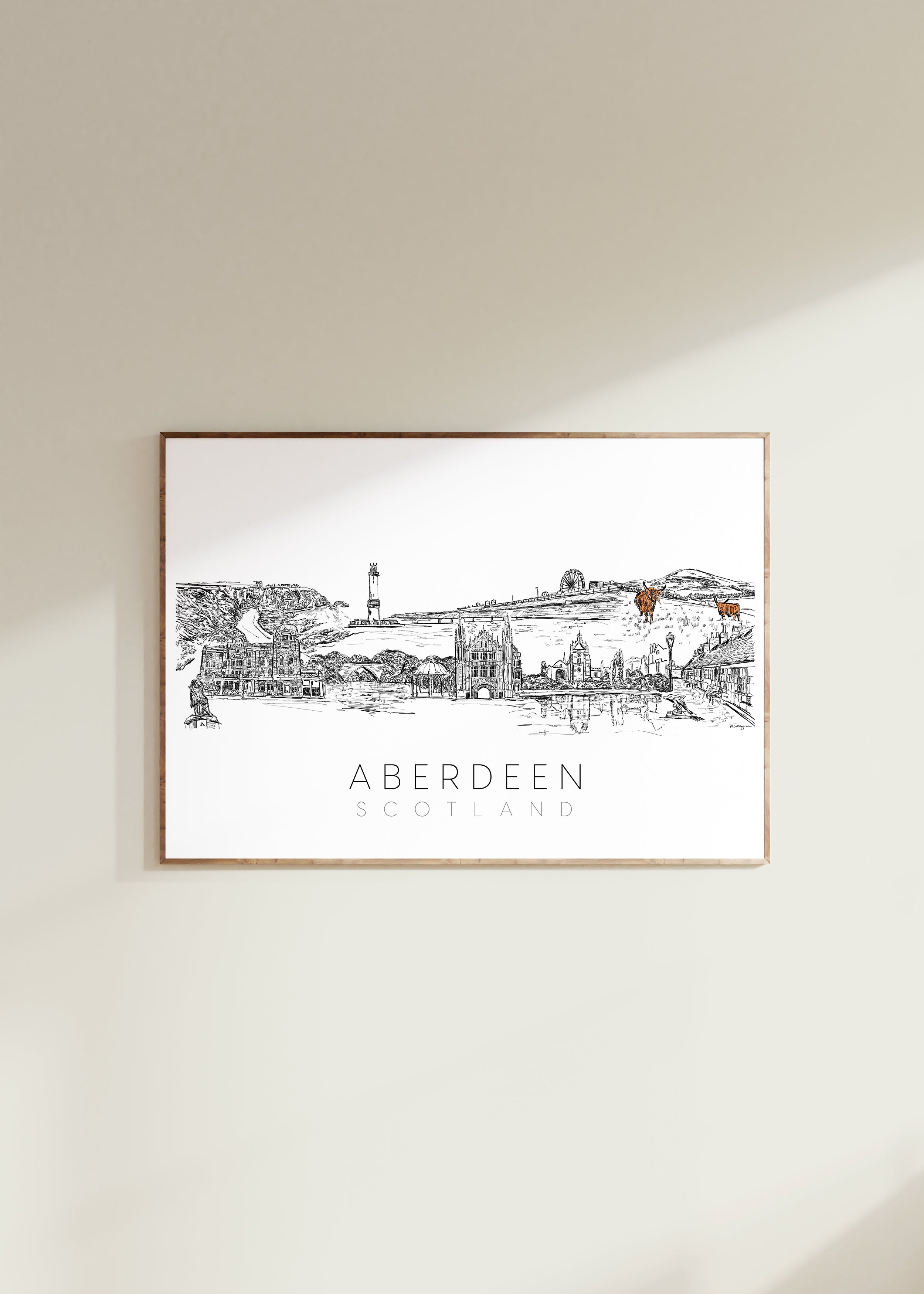 Aberdeen Skyline Print