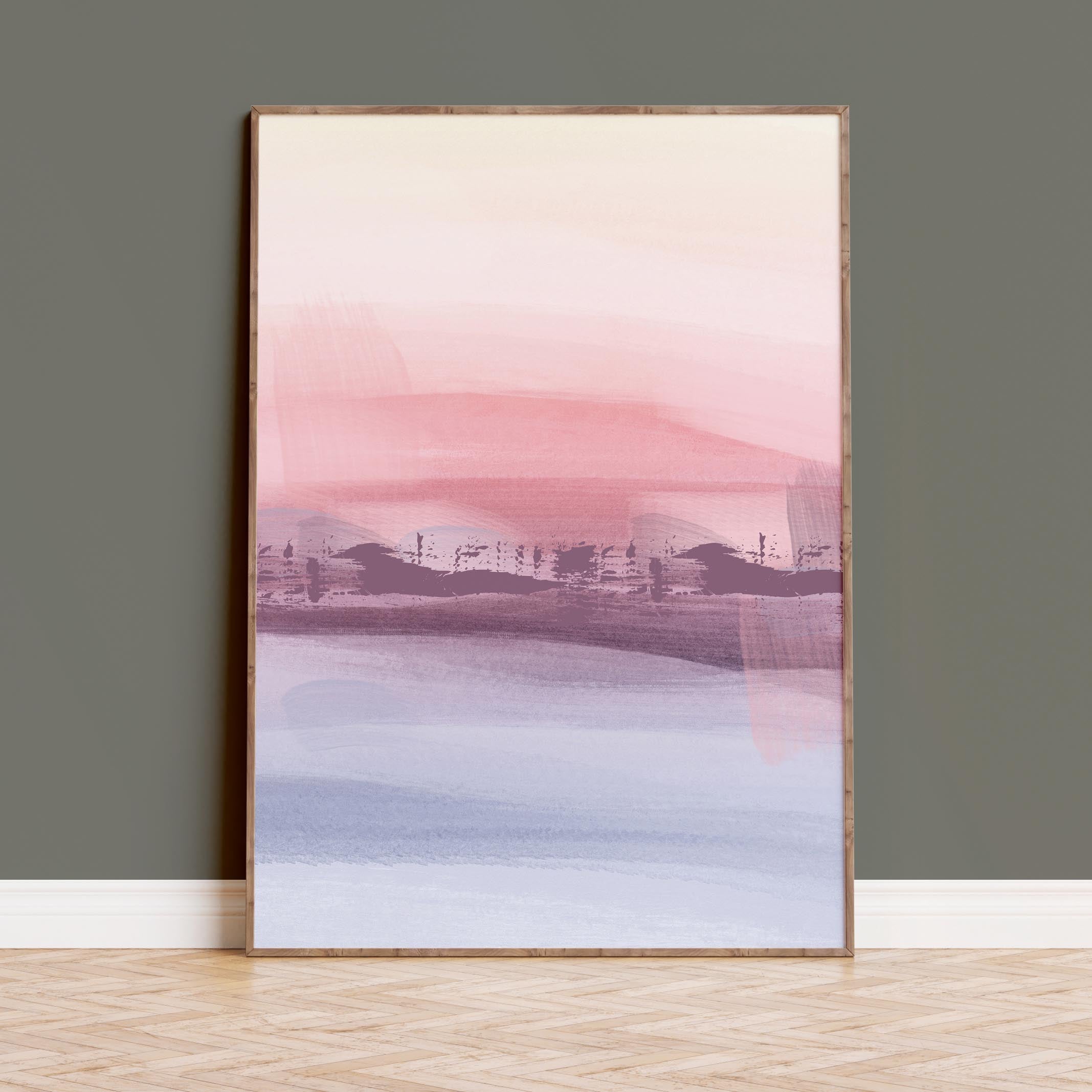 Abstract Art Print, Light Pink