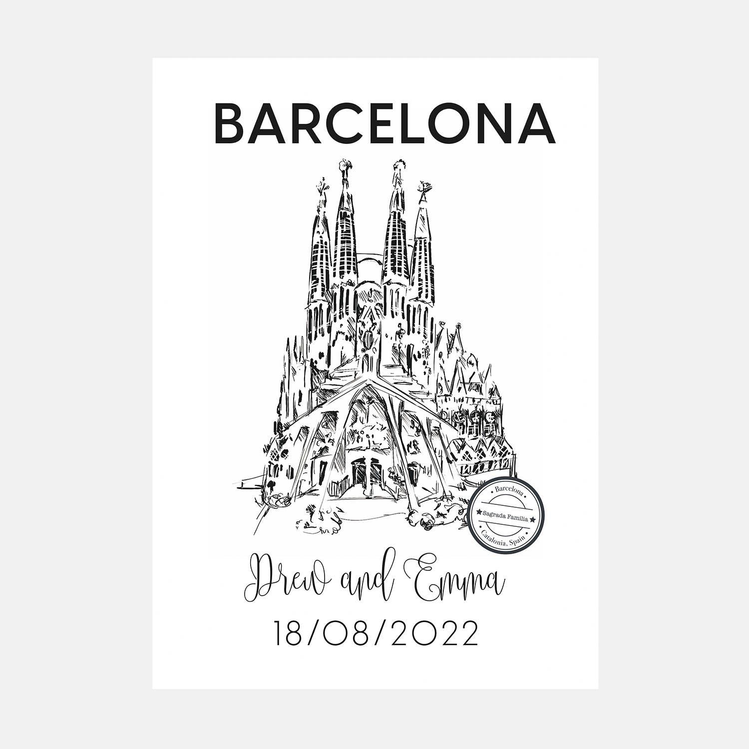 Sagrada Familia Personalised Print