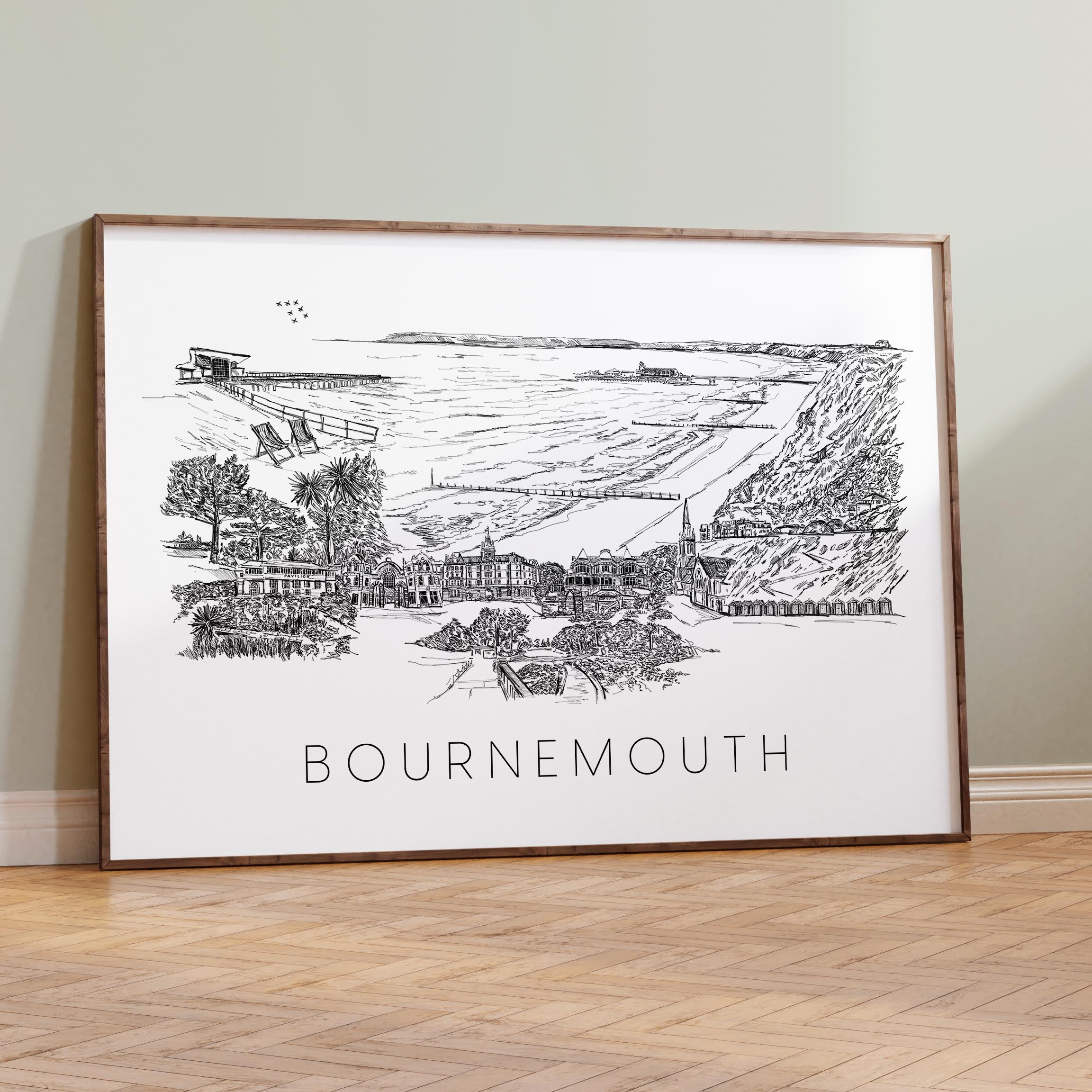 Bournemouth Skyline Art Print