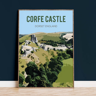Corfe Castle Dorset art print