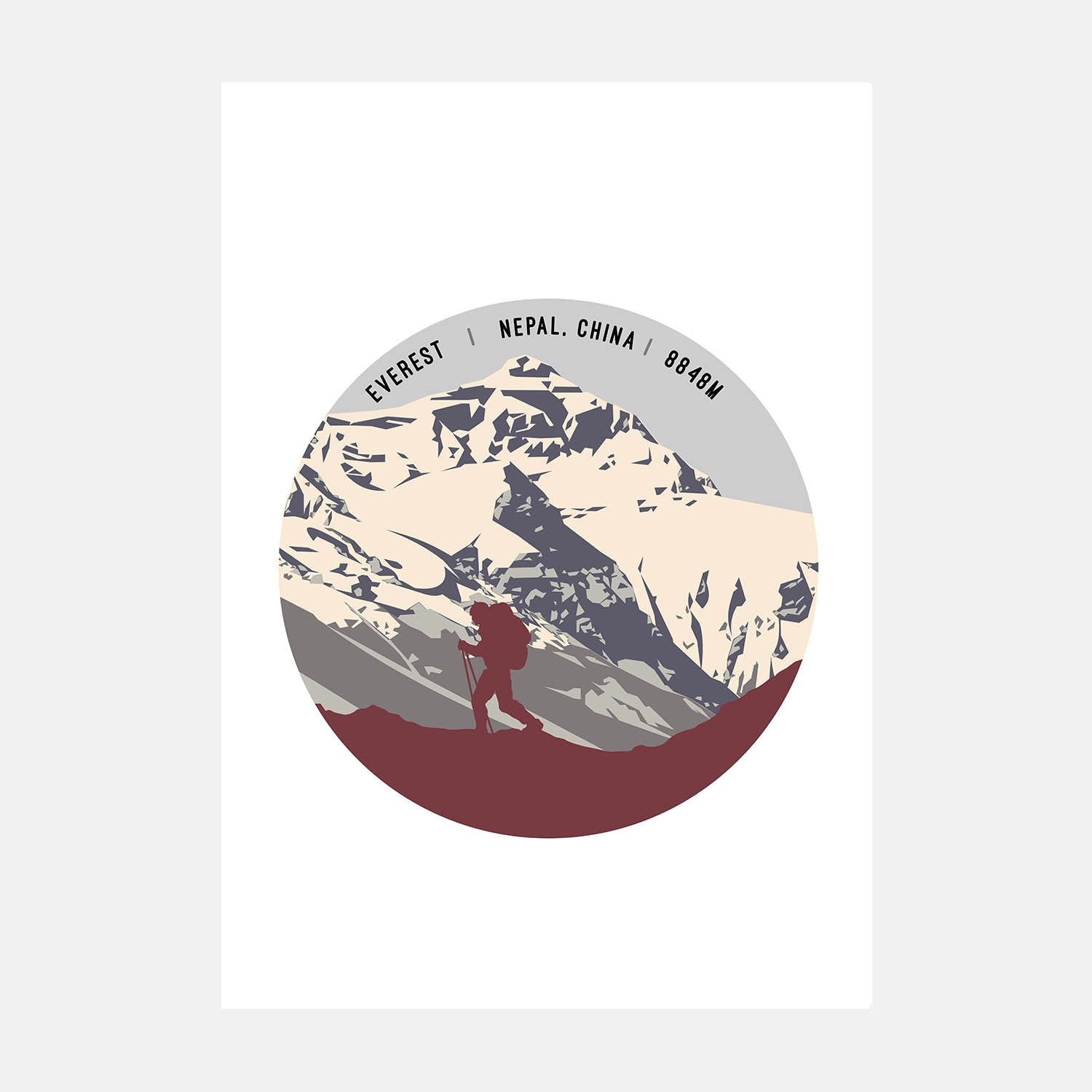 Summit of Majesty: An Everest Landscape Art Print