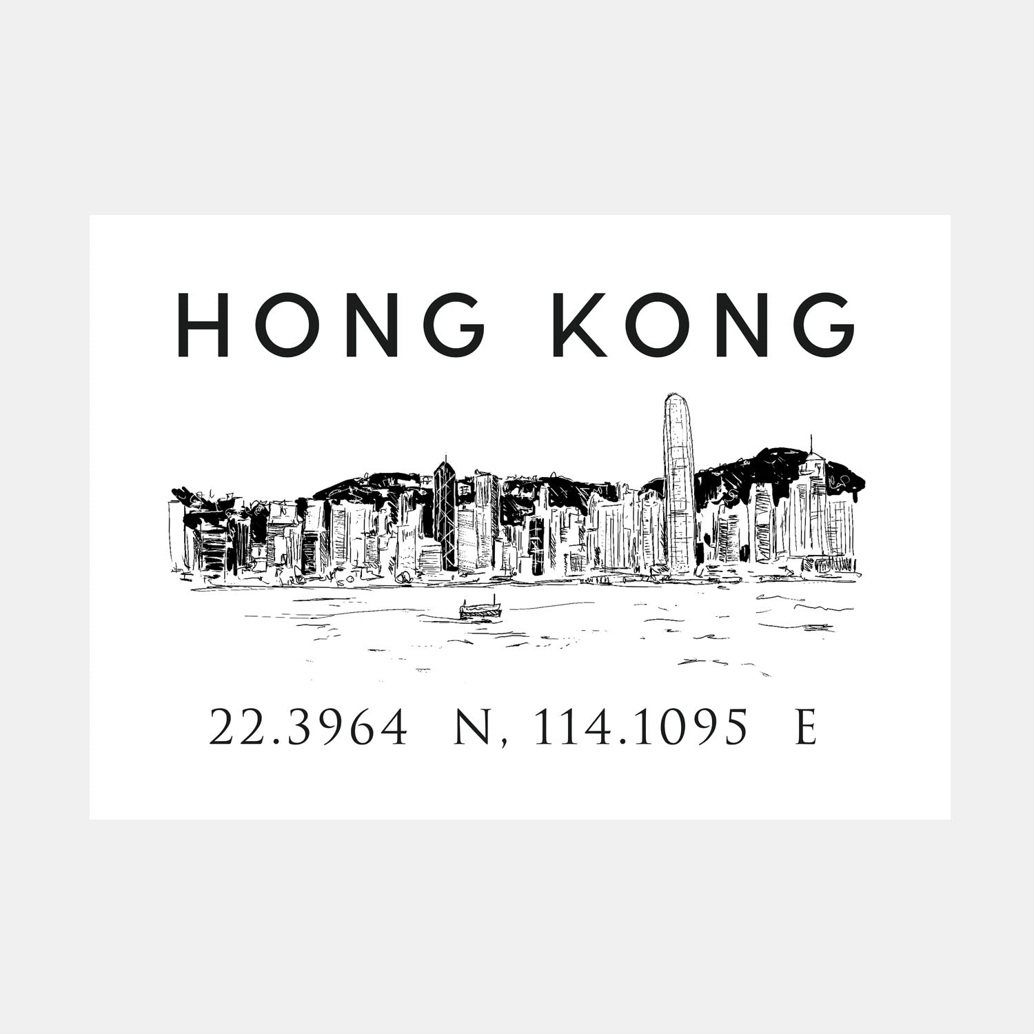 Hong Kong Skyline Print