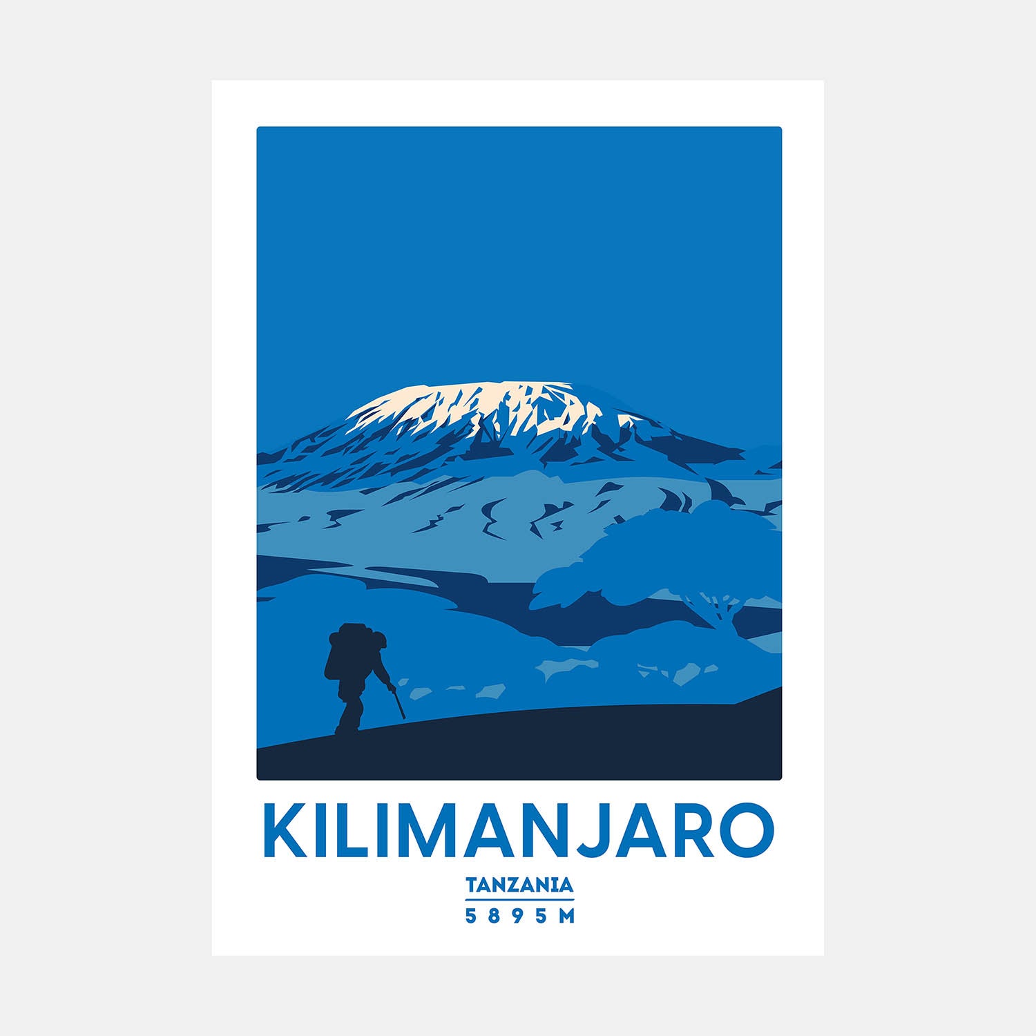 Kilimanjaro mountain art print