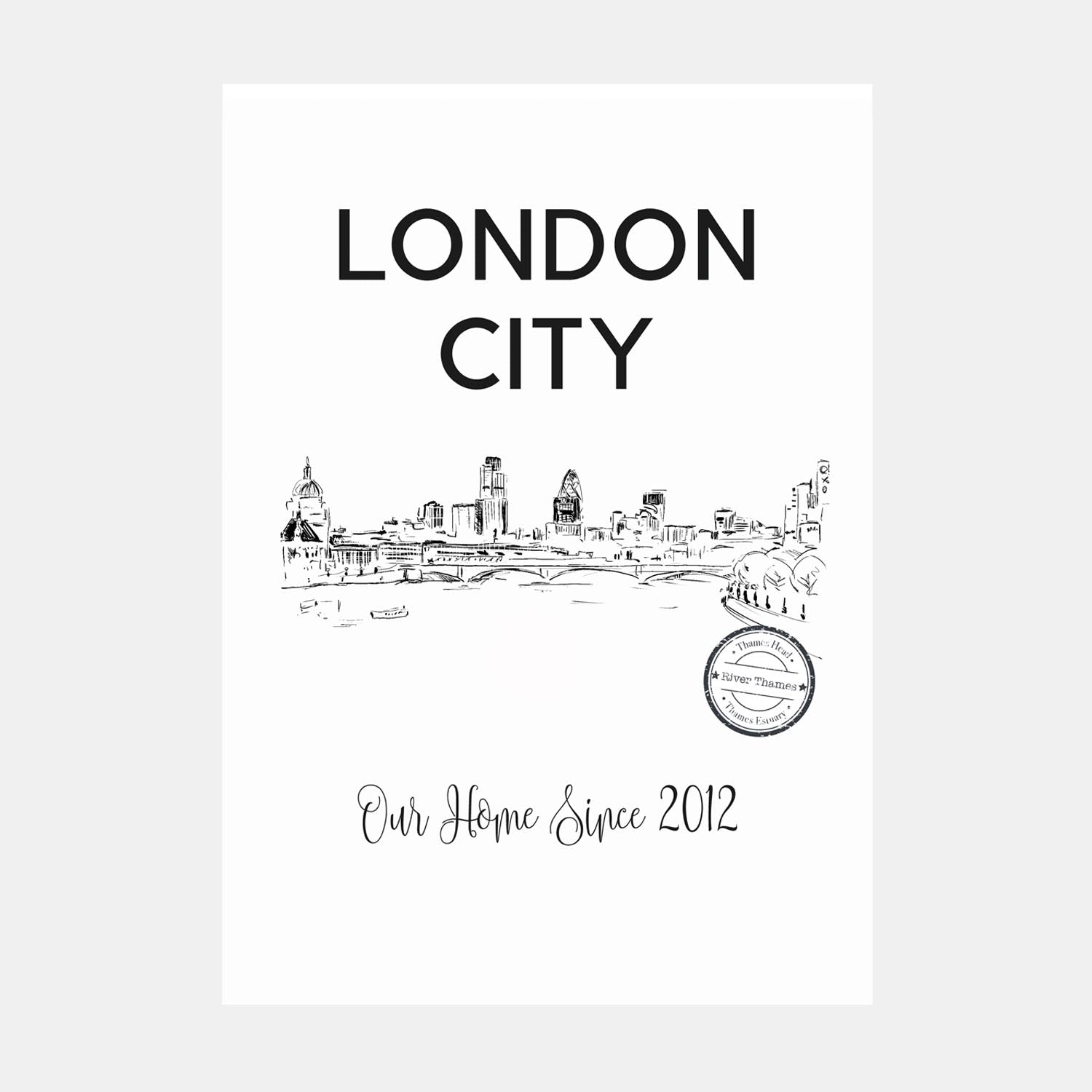 London City, River Thames Art Print