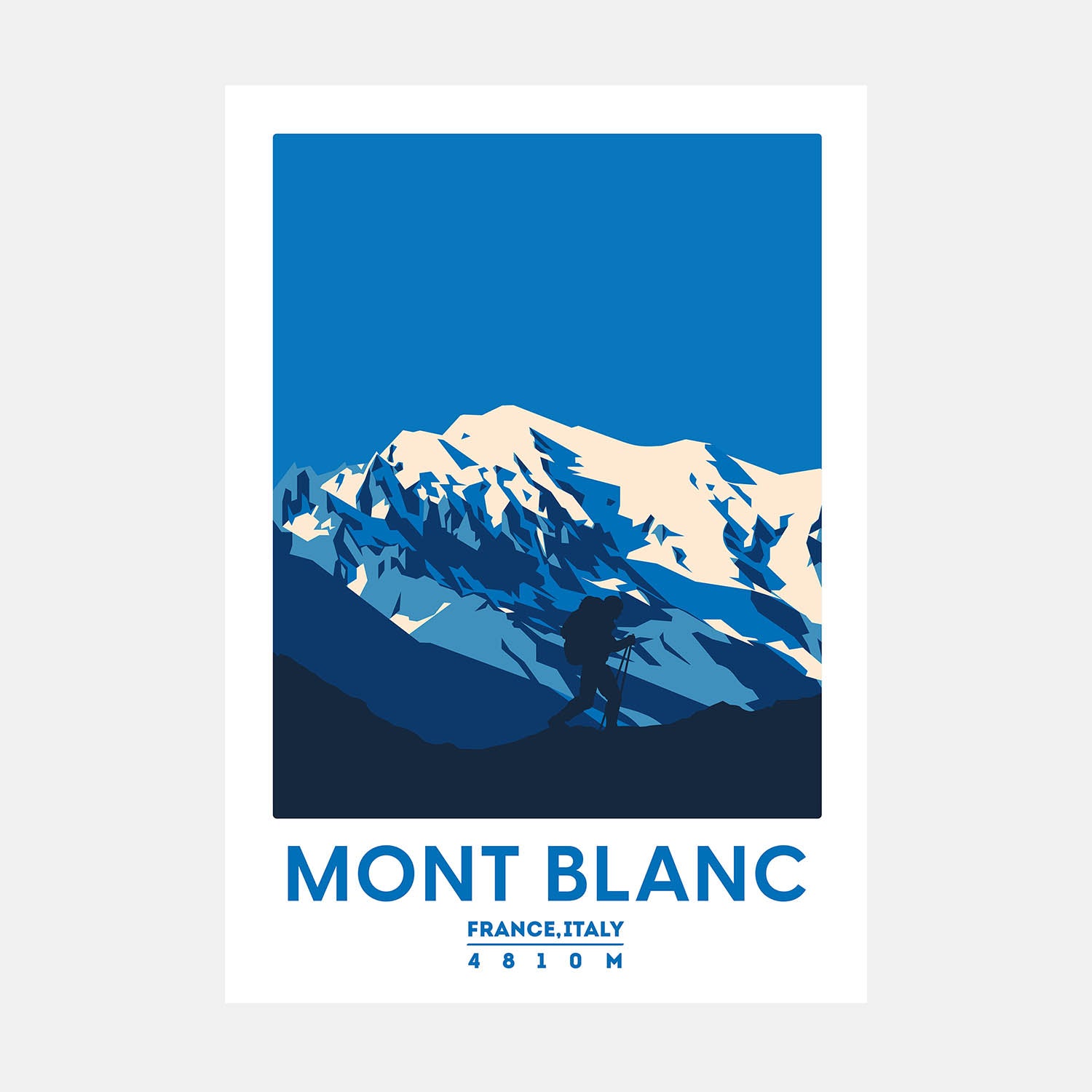 Mont Blanc Mountain Art Print