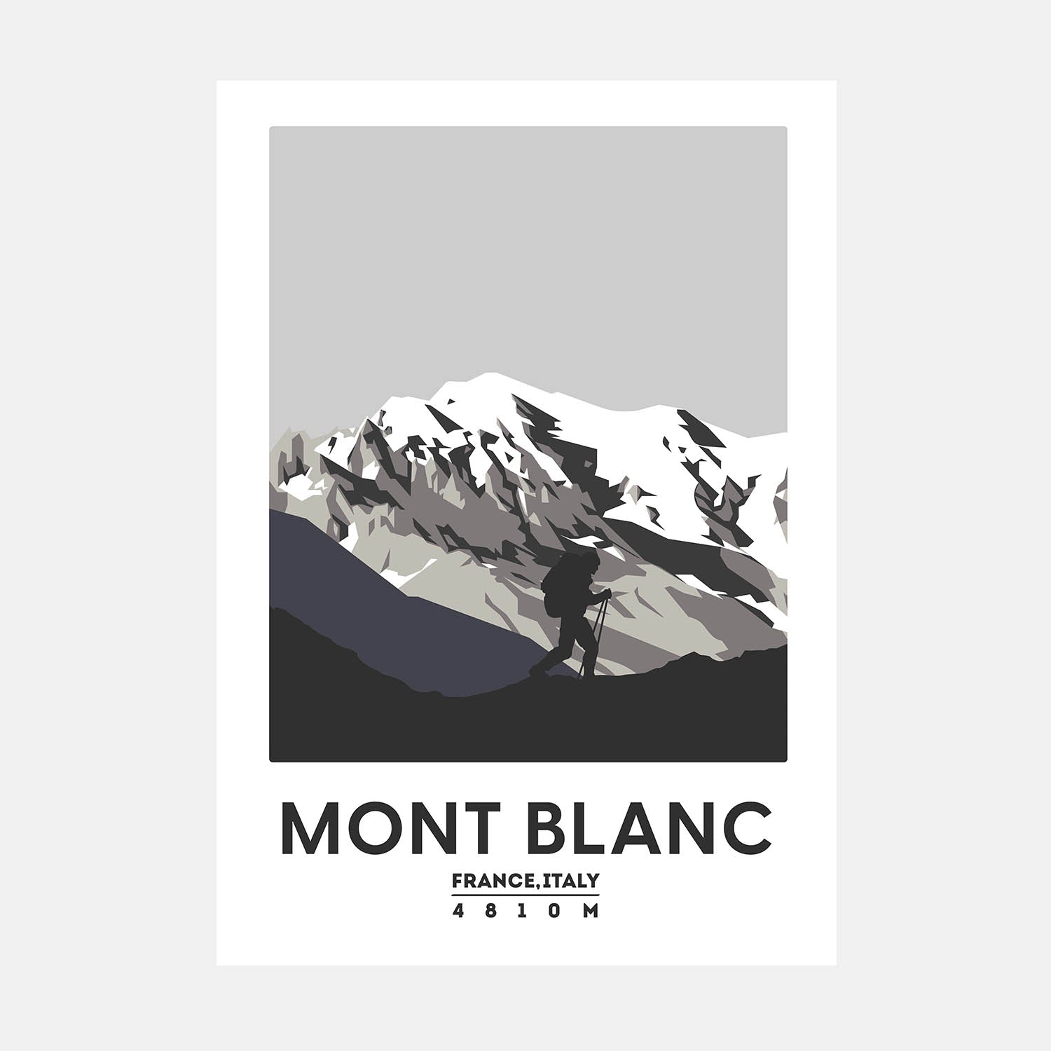 Mont Blanc Adventure Art Print