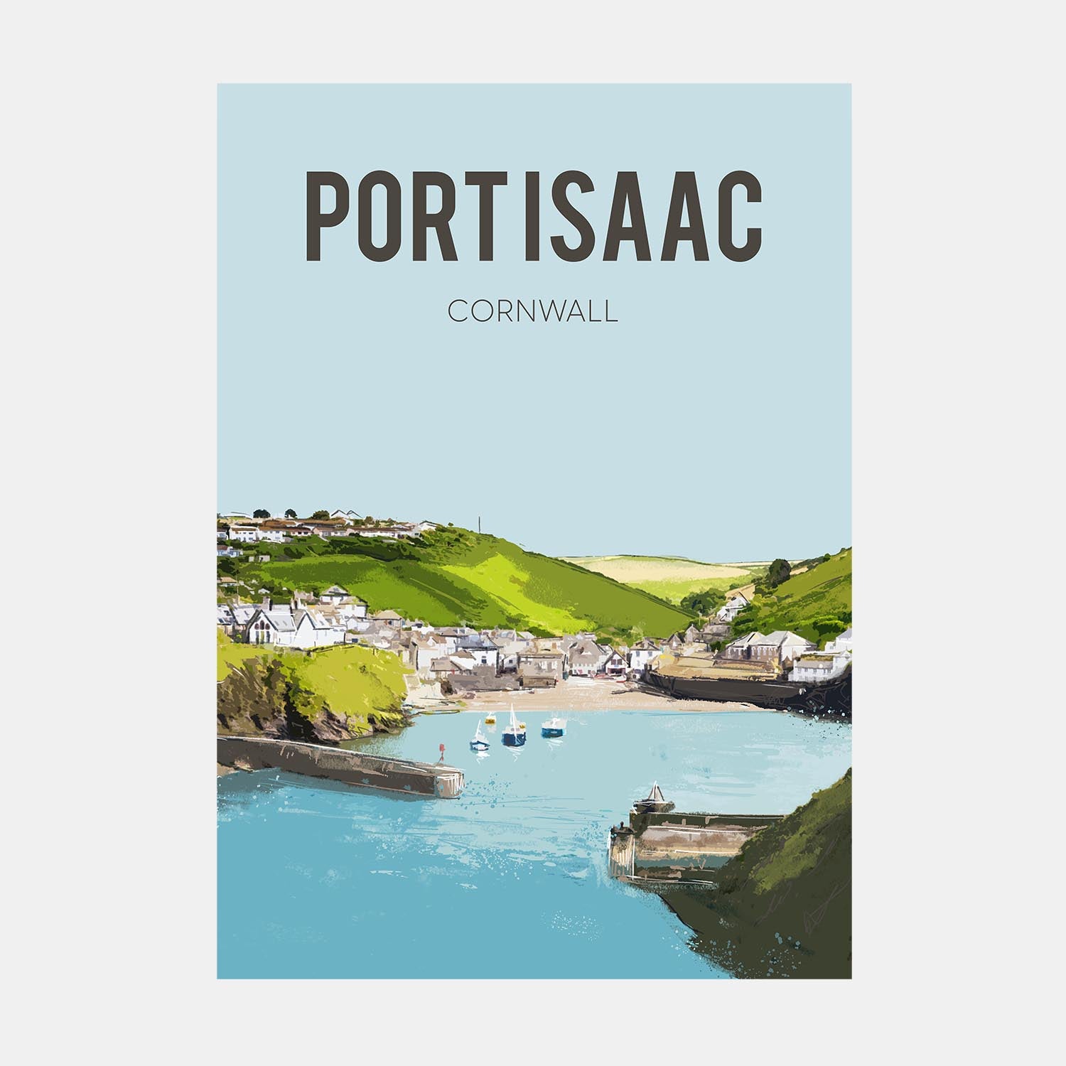 Port Isaac Cornwall Art Print
