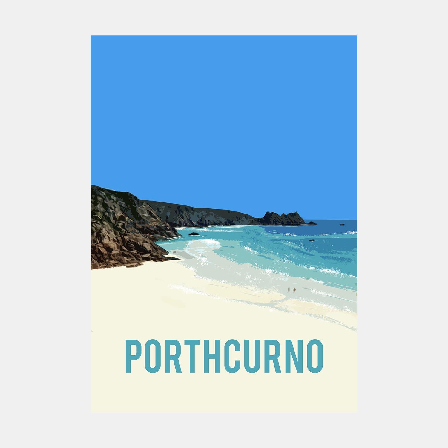 Porthcurno Cornwall Art Print