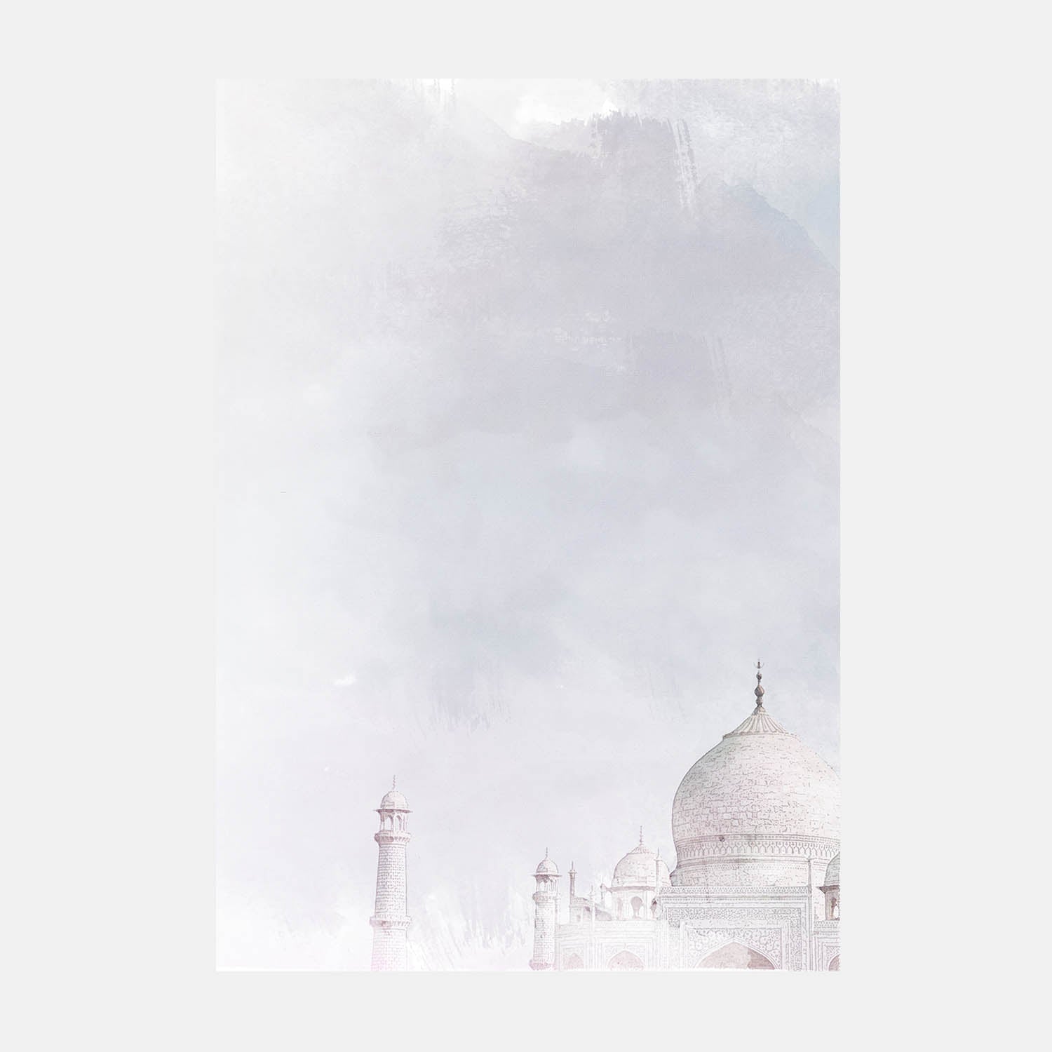 India, Taj Mahal Scenic Travel Print