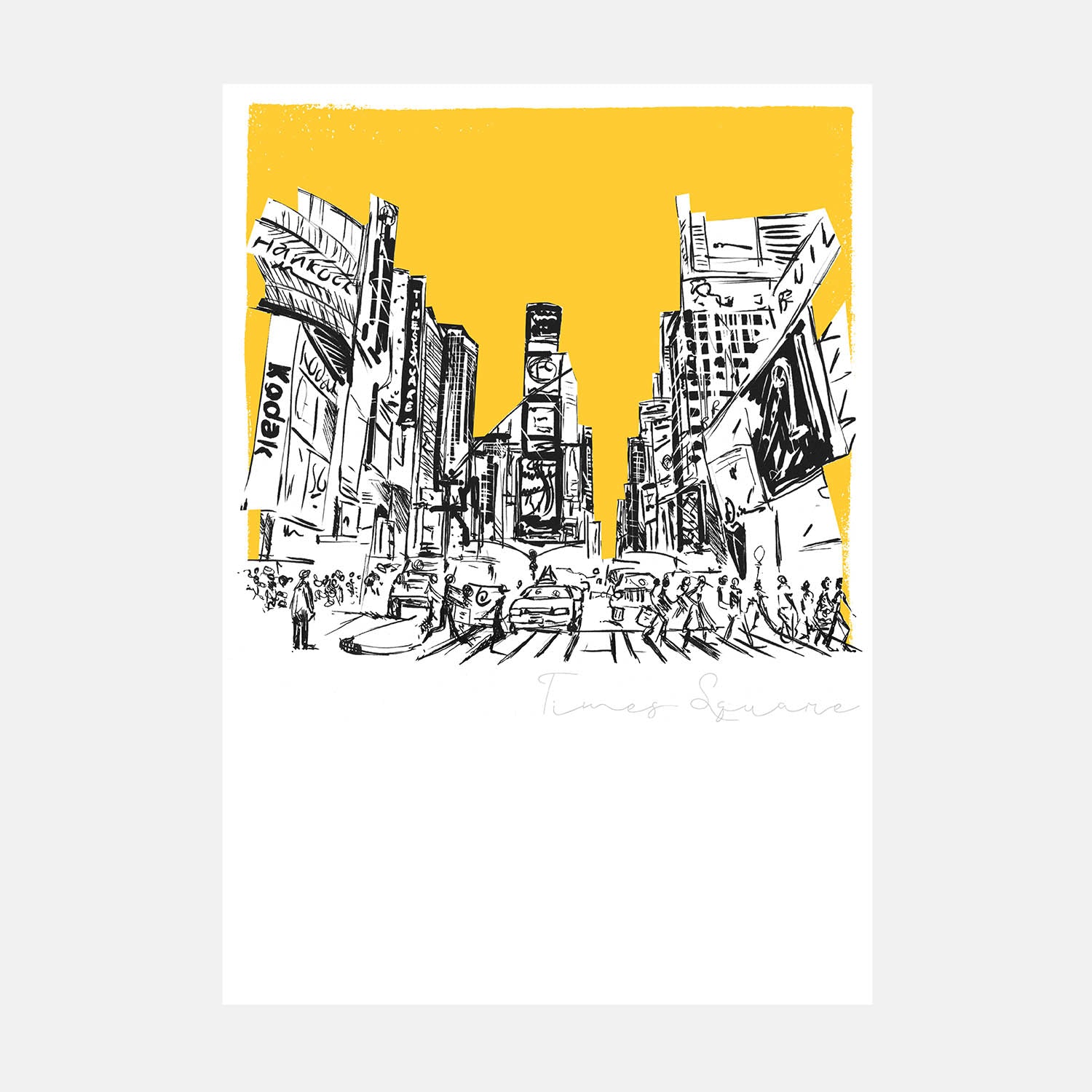 New York Times Square Red Art Print