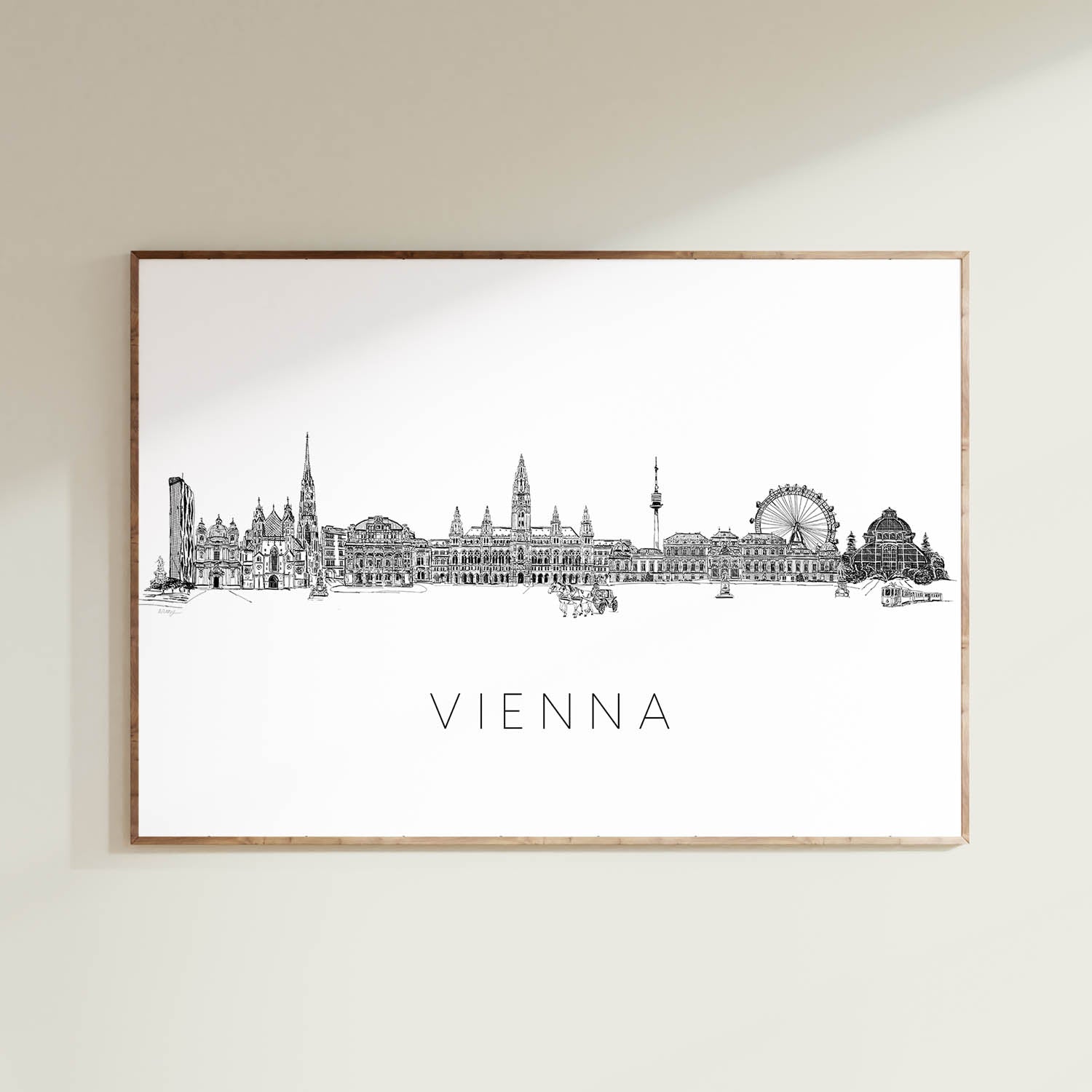 Vienna Skyline Art Print by Natalie Ryan 