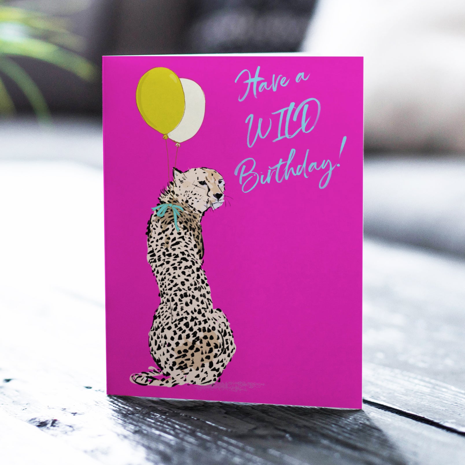 Wild Birthday Cheetah Greeting Card