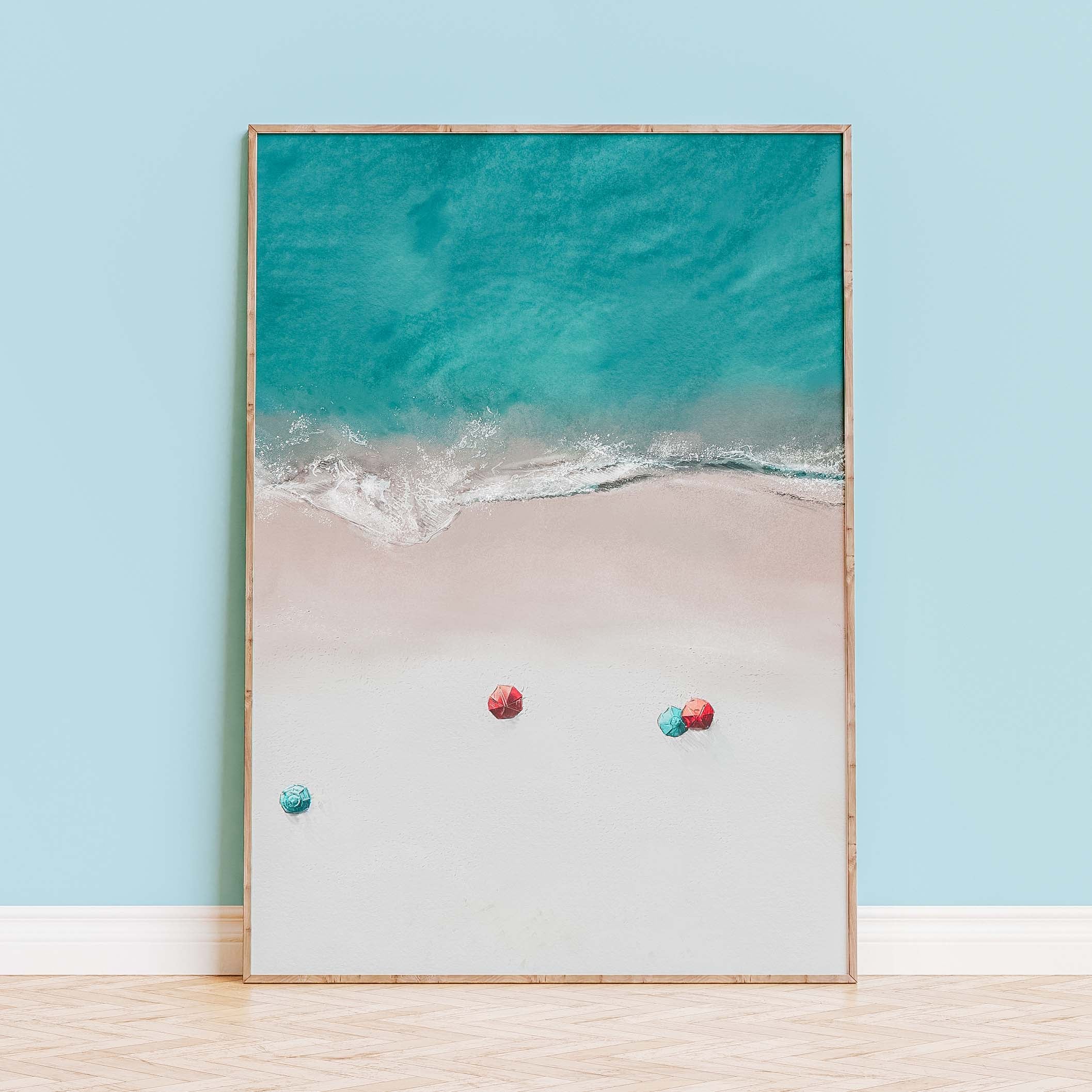 Beach Umbrella's art print by Natalie Ryan