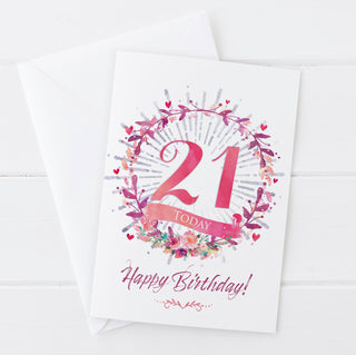 Happy 21st Birthday Card | Natalie Ryan Design
