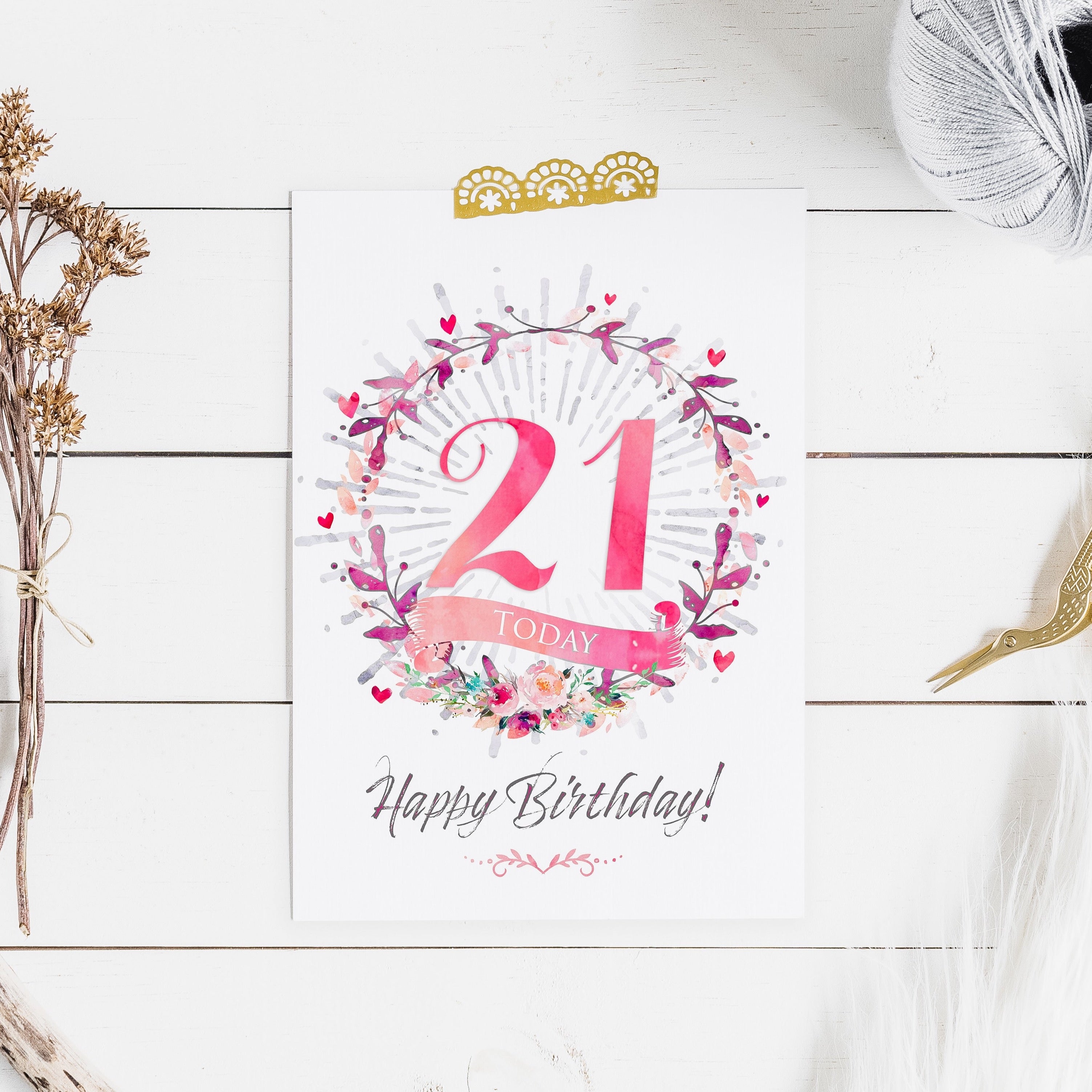 Happy 21st Birthday Card | Natalie Ryan Design