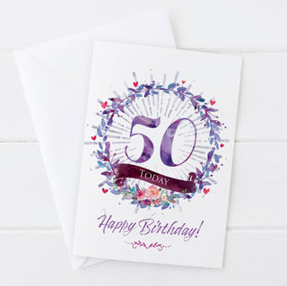 Happy 50th Birthday Card | Natalie Ryan Design