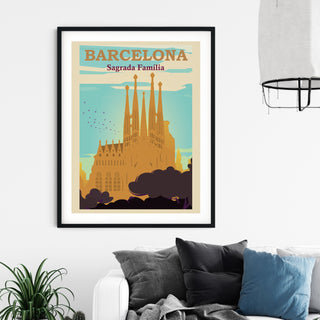 Barcelona, The Basílica de la Sagrada Família, Art Print
