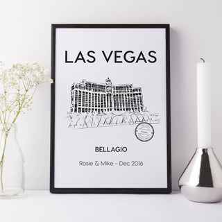 Bellagio Las Vegas Personalised Art Print