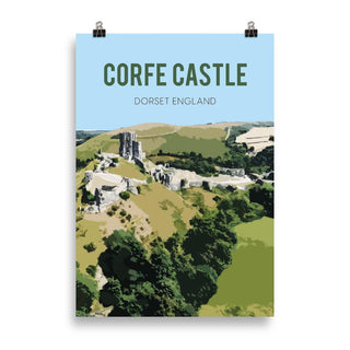 Corfe Castle Dorset art print - 1