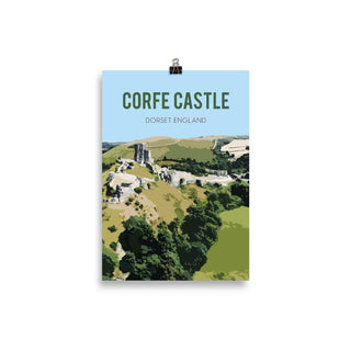 Corfe Castle Dorset art print - 2