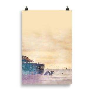 Brighton West Pier seascape art print