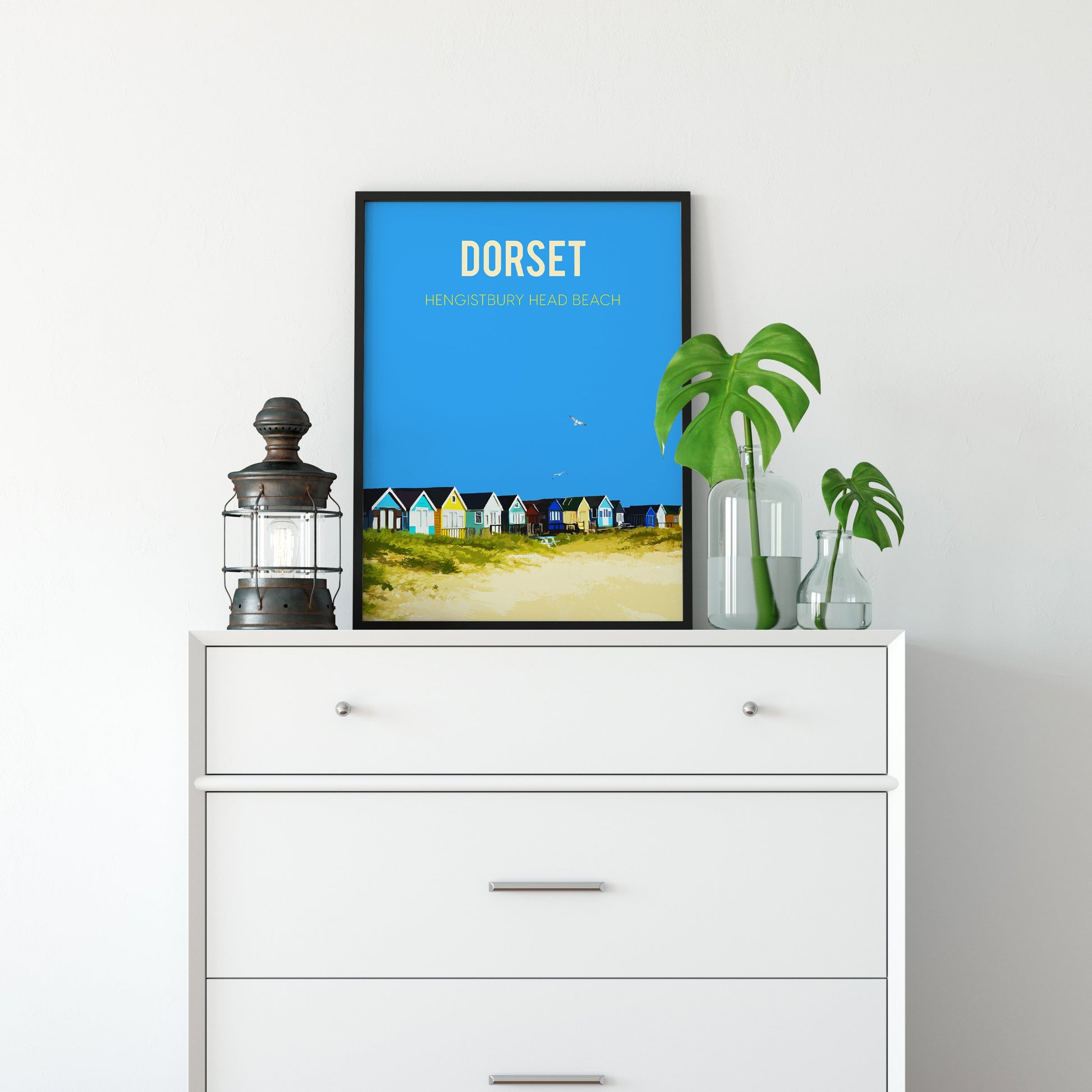 Dorset Beach Huts Art Print - 0