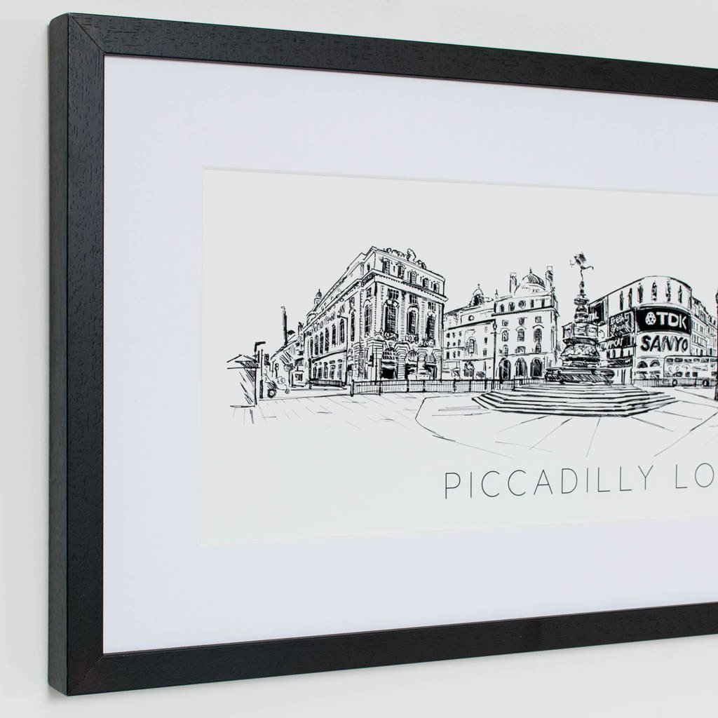 London Piccadilly Skyline Print