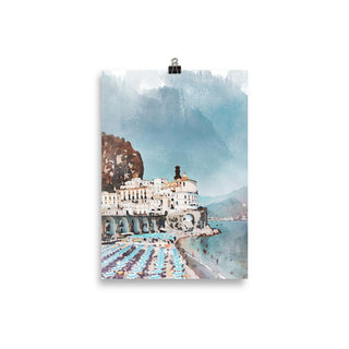 The Amalfi Coast, Italy travel poster