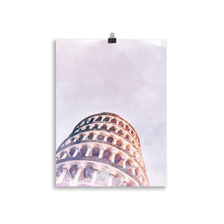 Tower of Pisa Italy art print