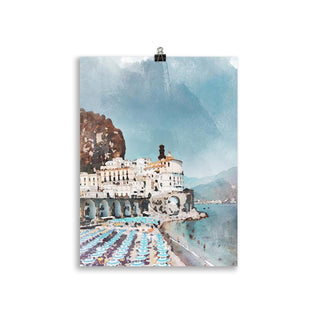 The Amalfi Coast, Italy travel poster