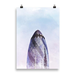 The Gherkin Skyscraper Art Print Poster
