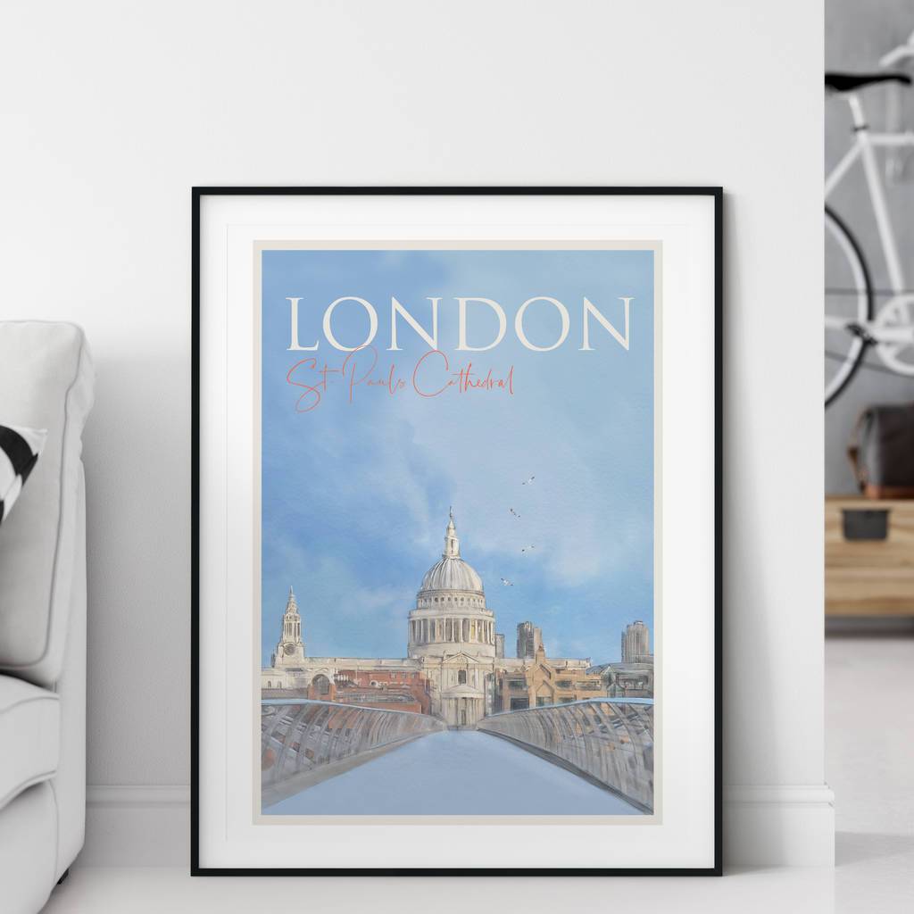 London St Pauls travel poster - 1