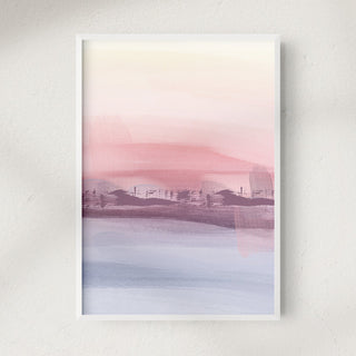 PosterAbstraact art print, blue, pink, vanilla