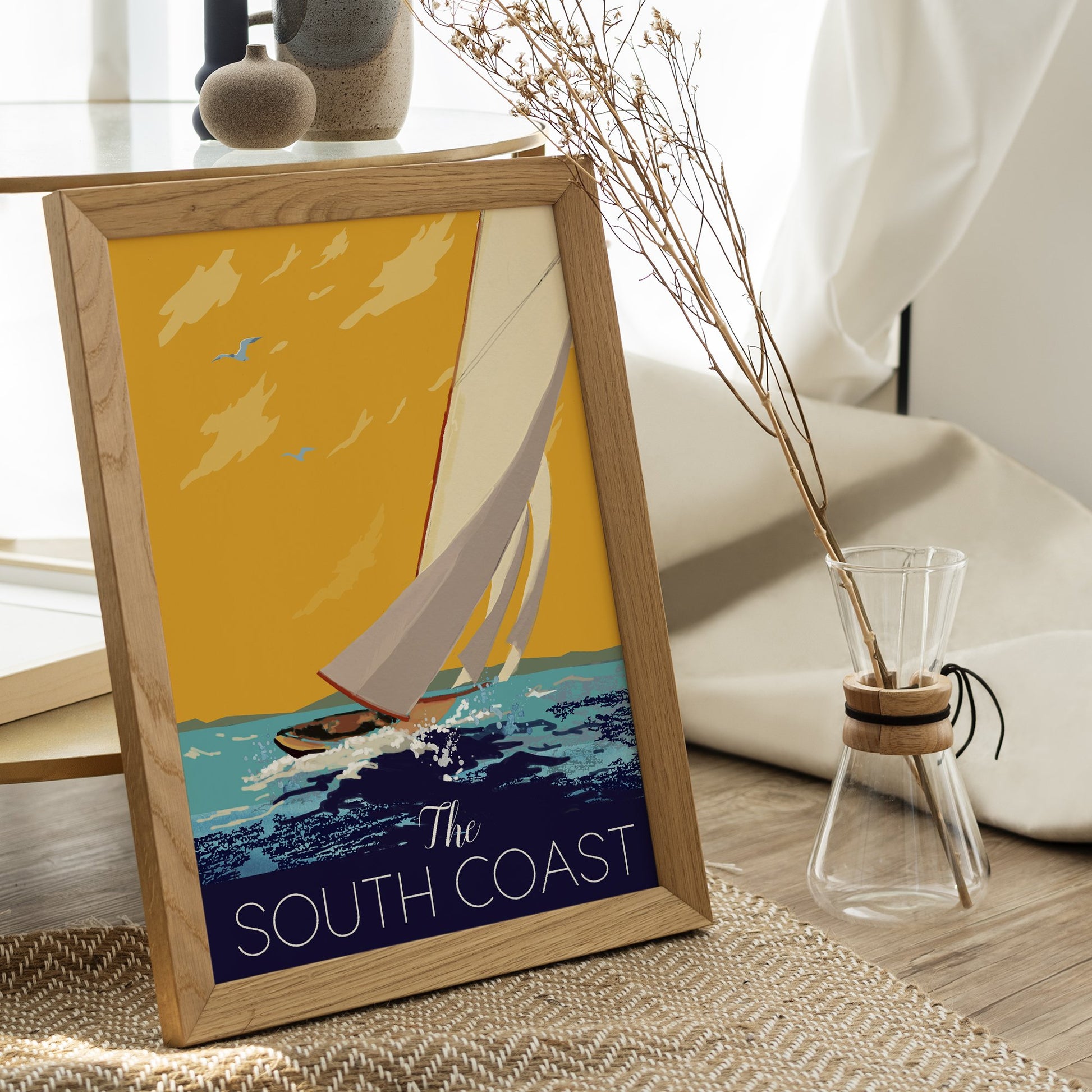 The South Coast Sailing fine art travel print