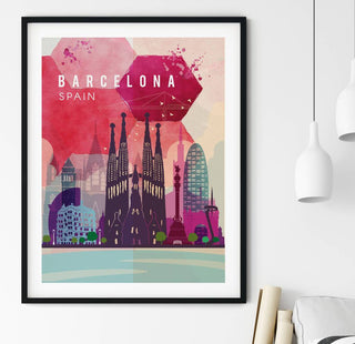 Barcelona Travel Art Print - 0