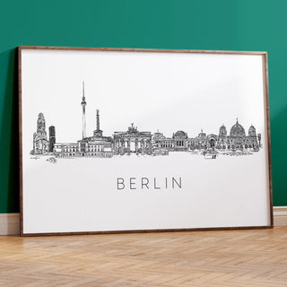 Berlin Skyline Cityscape Art Print