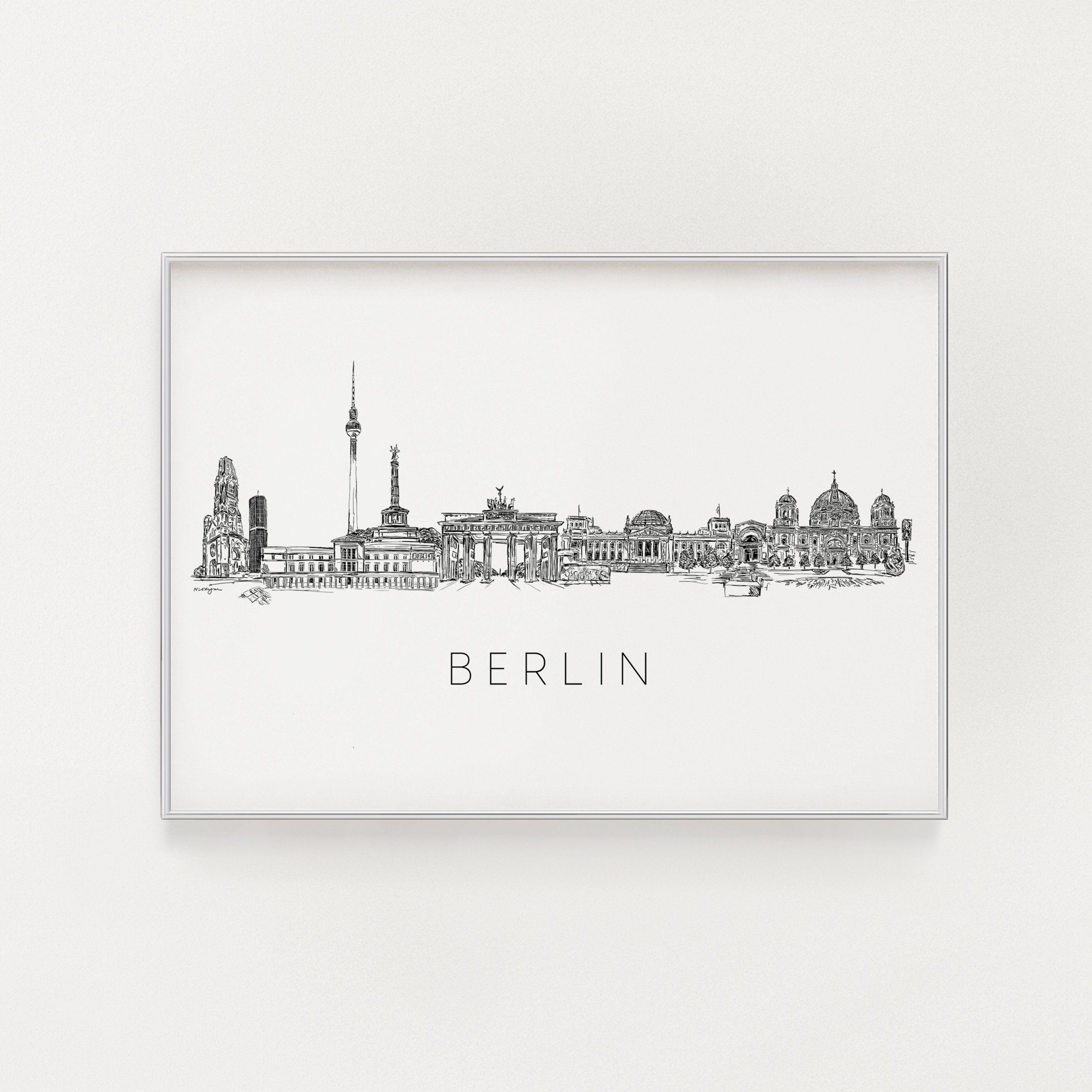 Berlin skyline art print