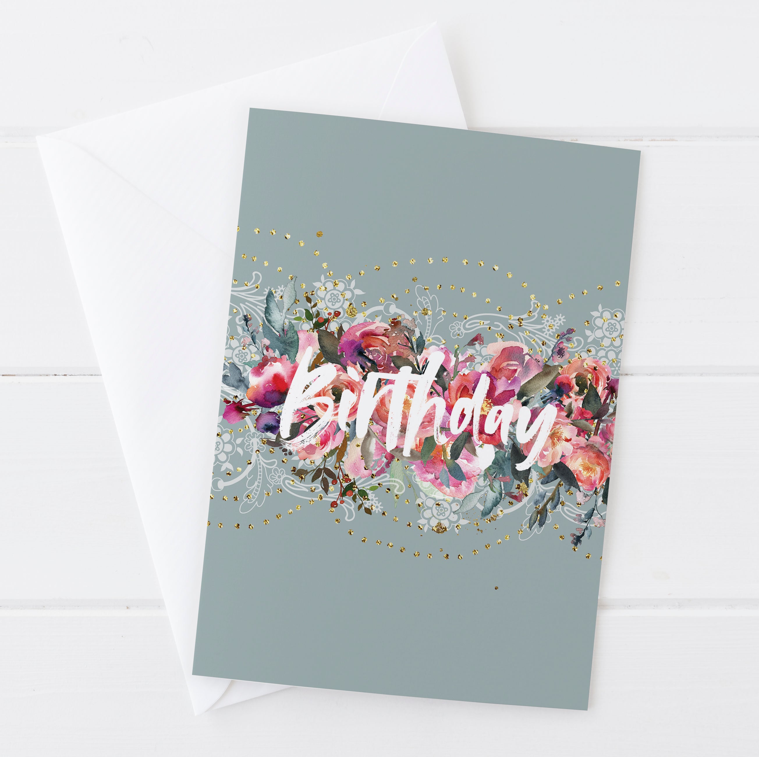 Flower Stripe Birthday Card | Natalie Ryan Design