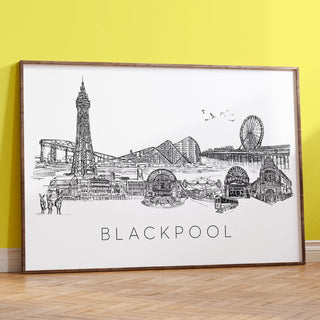 Blackpool Skyline Art Print