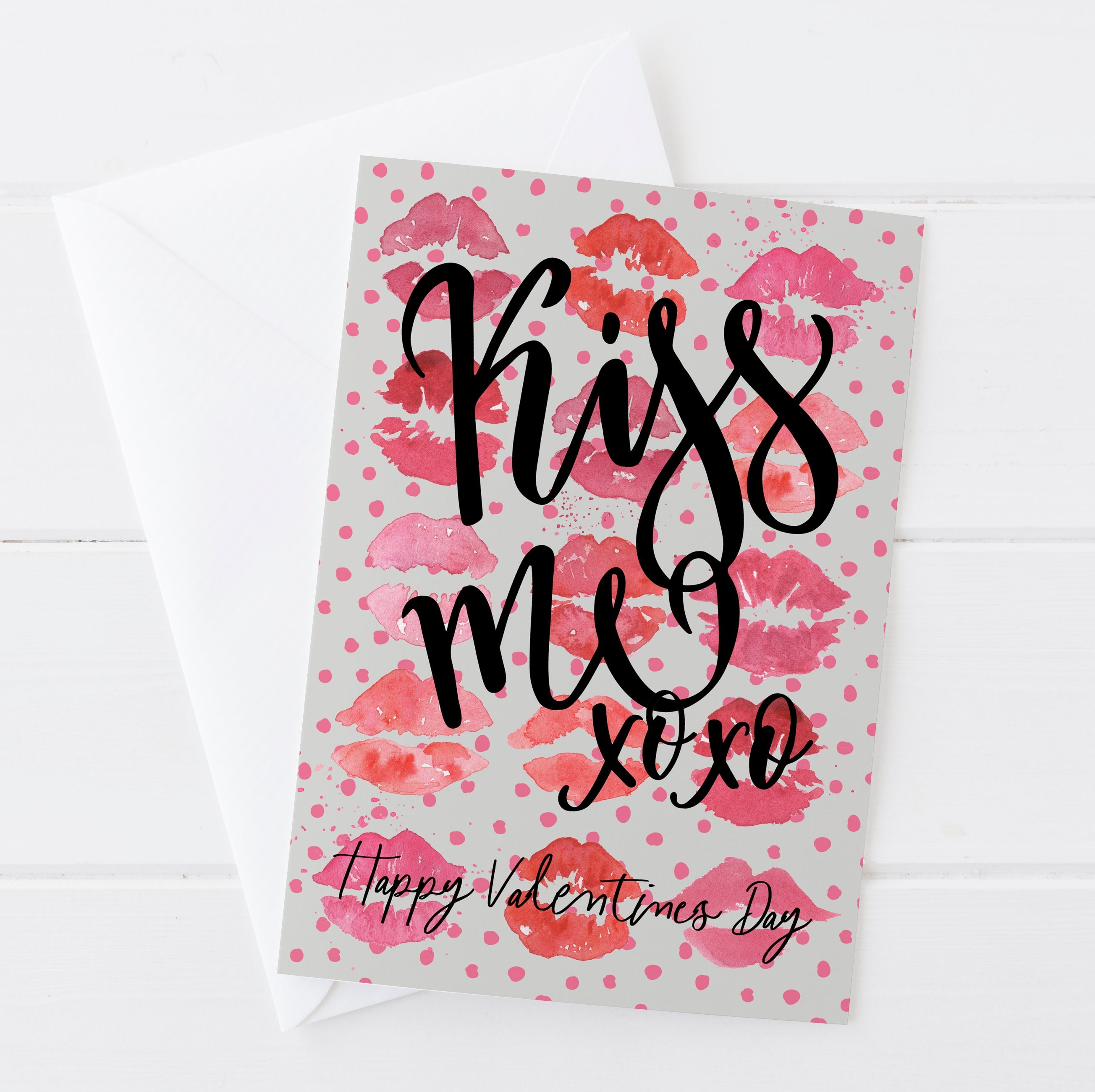 Kiss Me XOXO Valentine's Day Card | Natalie Ryan Design