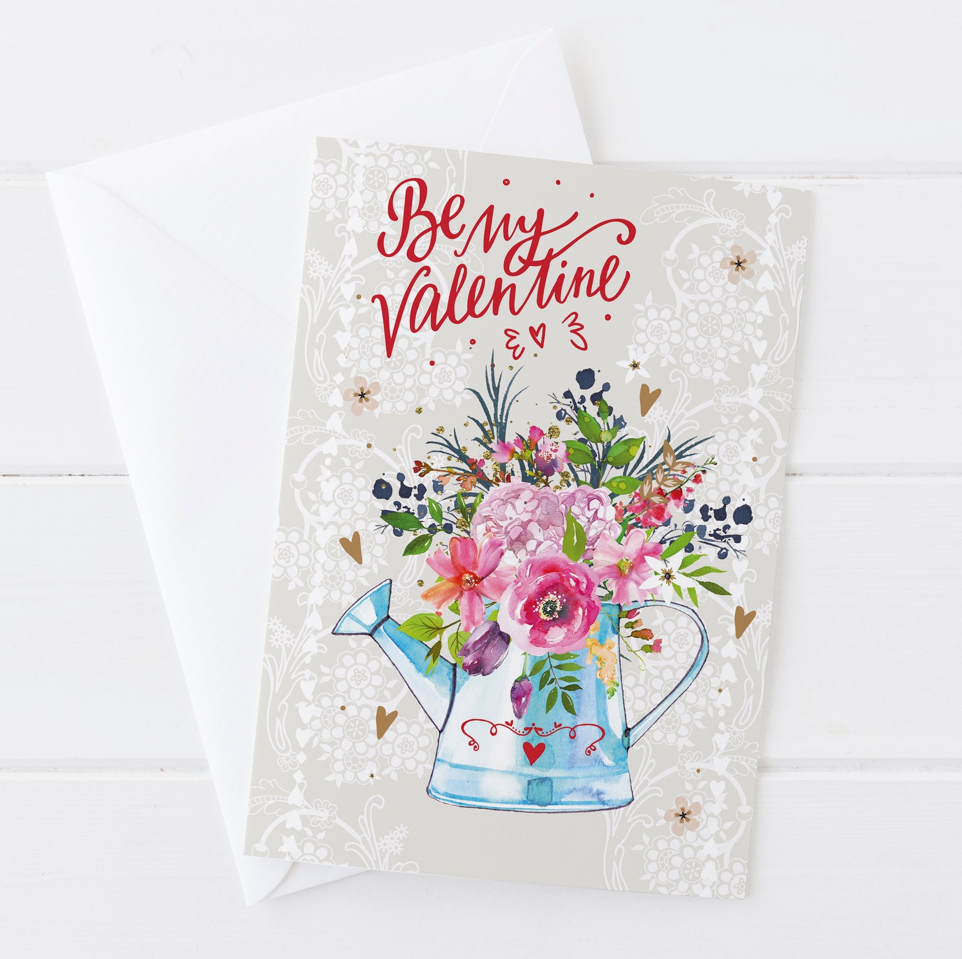 Be my Valentine Floral Valentine's Card | Natalie Ryan Design