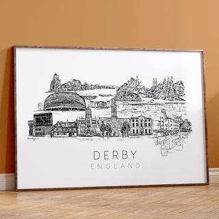 Derby Skyline Art Print