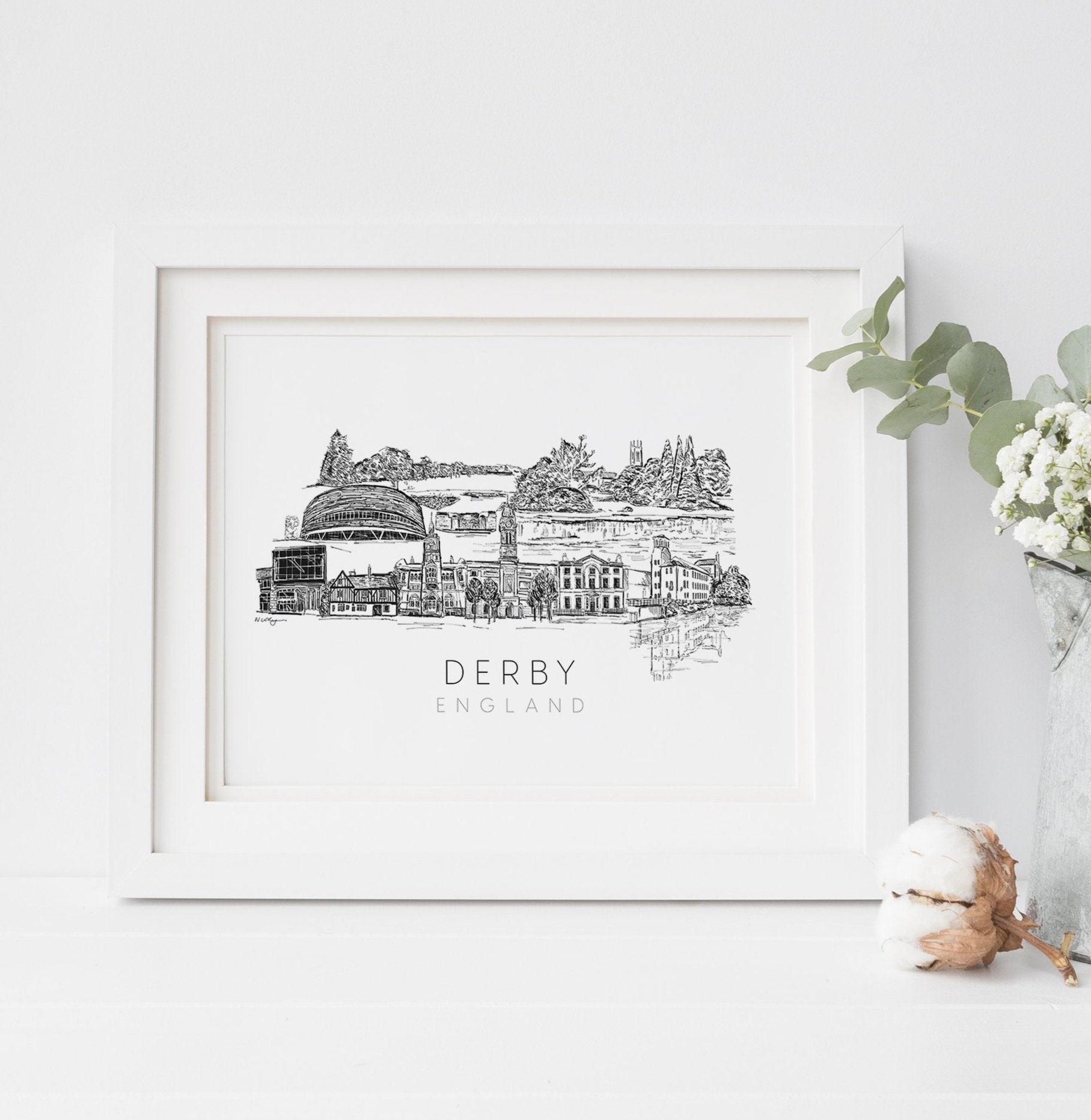 Derby skyline print | Natalie Ryan Design