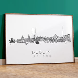 Dubline Ireland Skyline Art Print