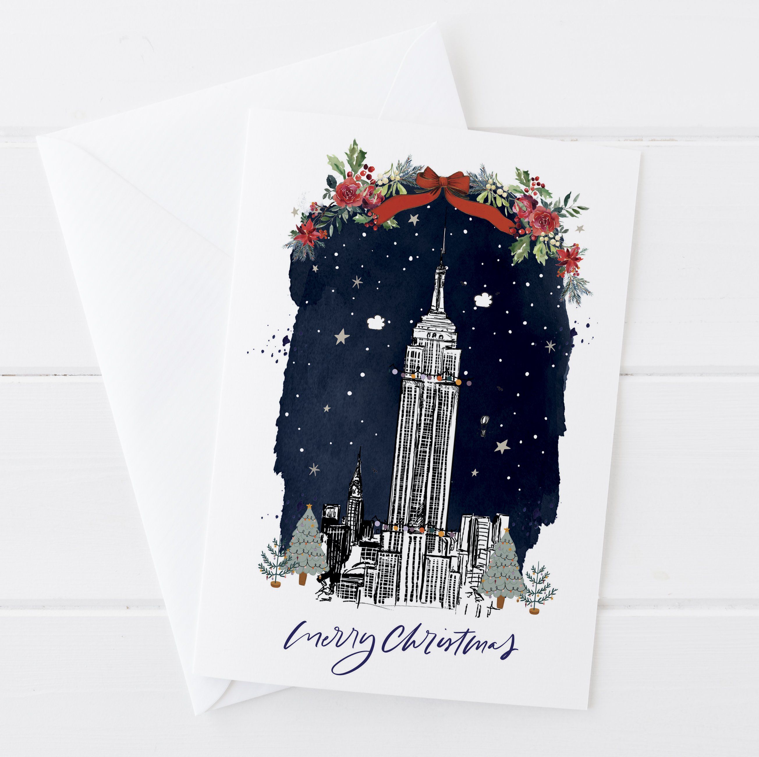 Empire State Building Christmas Card