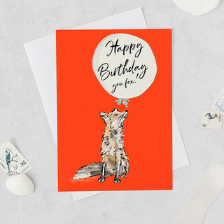 Happy Birthday You Fox Greeting Card